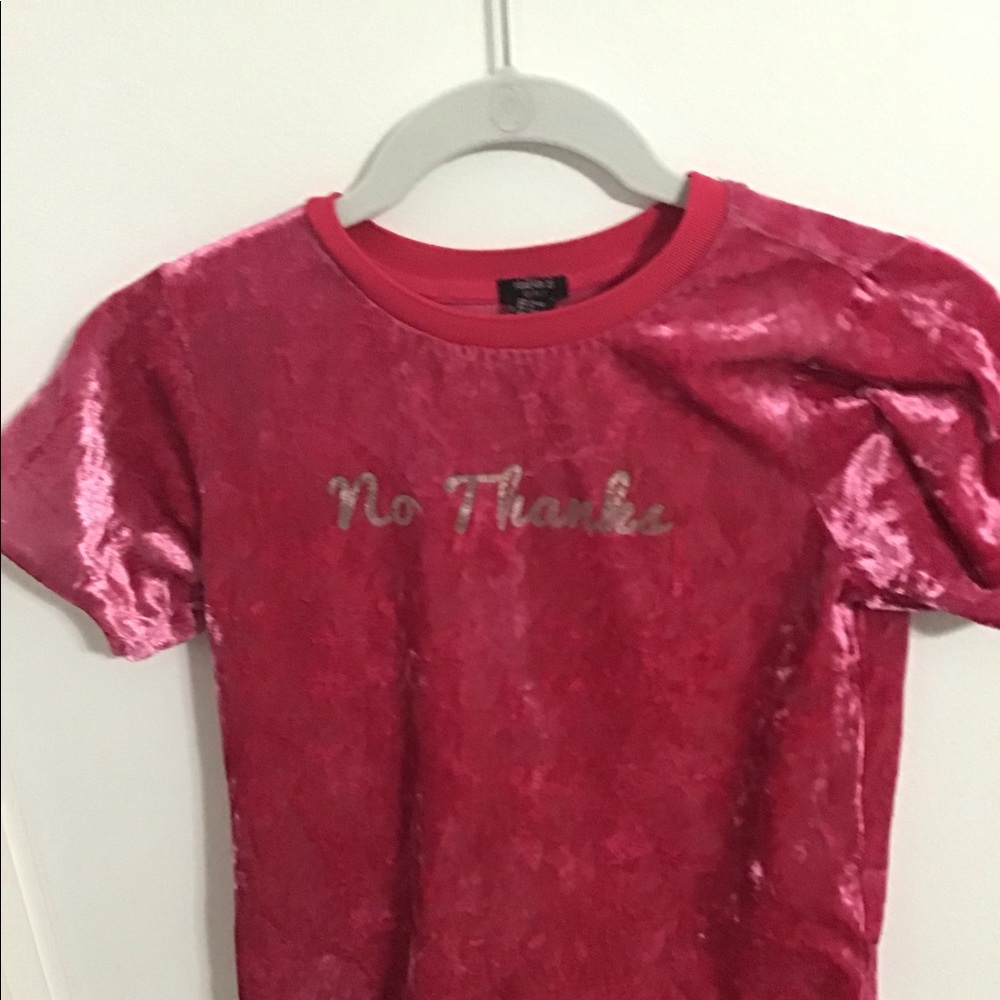 Crushed velvet  pink shirt